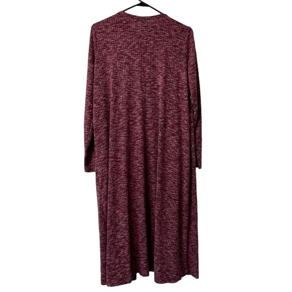 Lularoe Women's Size Medium Purple Duster Open Front Long Cardigan Preppy Lounge - Picture 2 of 12